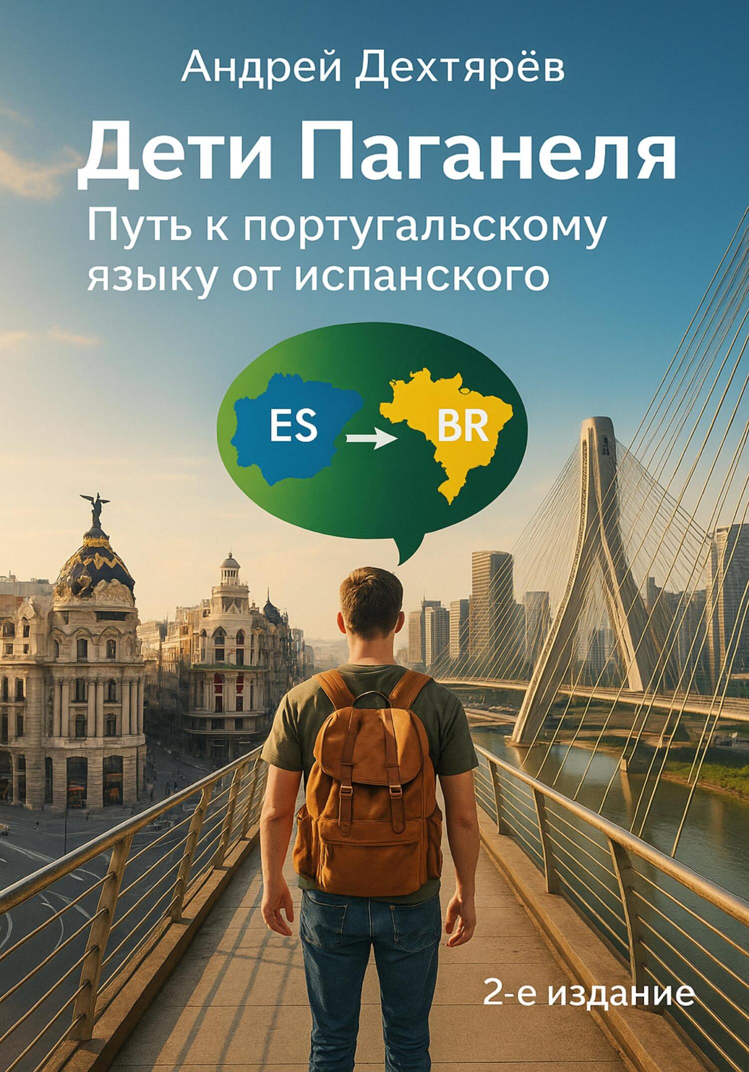 Обложка книги: Дети Паганеля: путь от испанского к португальскому языку — Контрастивный учебник для перехода от испанского к португальскому: грамматика, лексика, сравнения и упражнения. учебник португальского языка Бразилии,